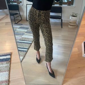 J Crew animal print jeans